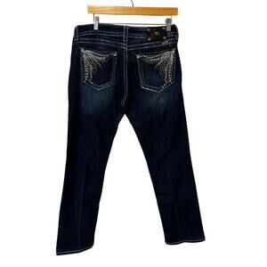 Miss Me JE5651TX Straight Leg Embellished Jeans Size 33